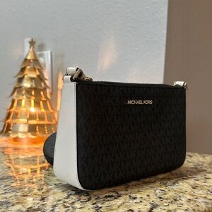 Michael Kors Black and White Crossbody Bag Set